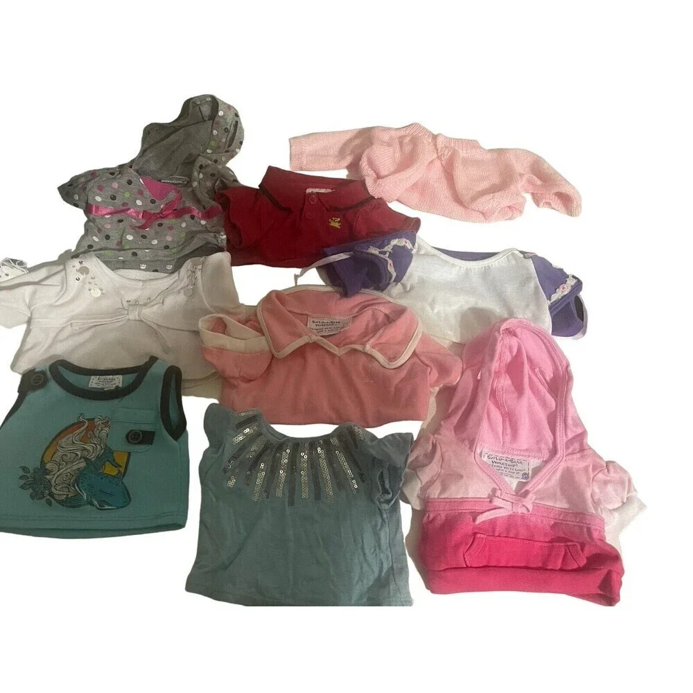 Build-A Bear Clothes Shirts Lot Of 9 Items RARE